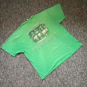 Vintage St Clair Notre Dame Football 2003 T-Shirt Green Mens Here Come The Irish